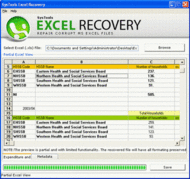 Excel File is not in a Recognizable Format screenshot